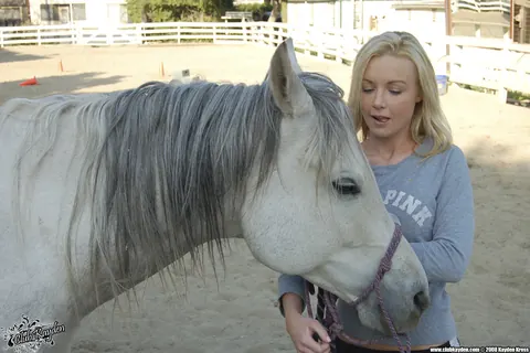 Kayden Kross: Busty Blonde MILF Poses Outdoors at the Ranch – photo 16 of 20