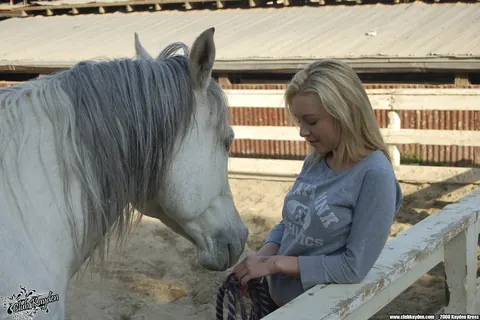 Kayden Kross: Busty Blonde MILF Poses Outdoors at the Ranch – photo 15 of 20