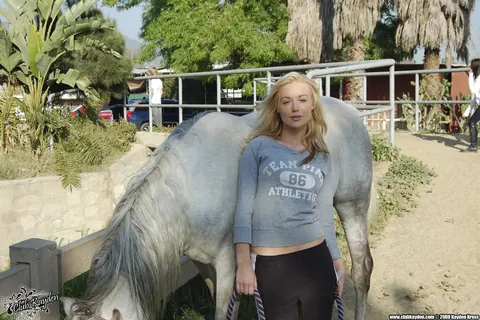 Kayden Kross: Busty Blonde MILF Poses Outdoors at the Ranch – photo 4 of 20
