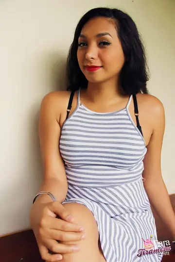 Trans Woman Strips Out of Her Dress and Poses Nude on Camera
