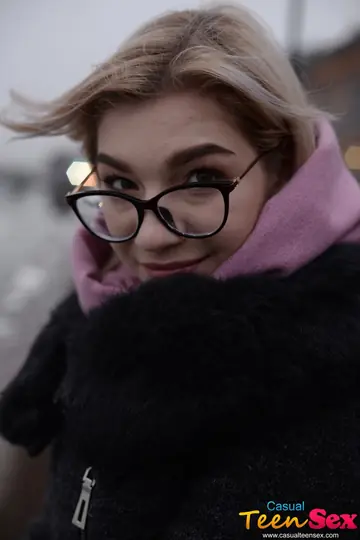 Anita Mao – Russian Blonde in Glasses Rides Cock Then Takes It Doggy Style