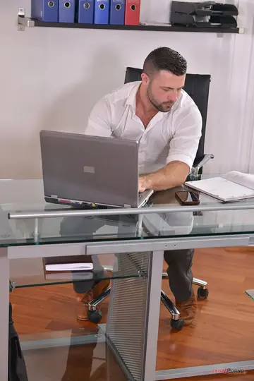 Tall Ukrainian Brunette Secretary Fucks Cowgirl in the Office