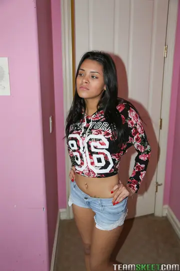 Petite Latina Brunette Sucks and Rides Her Partner
