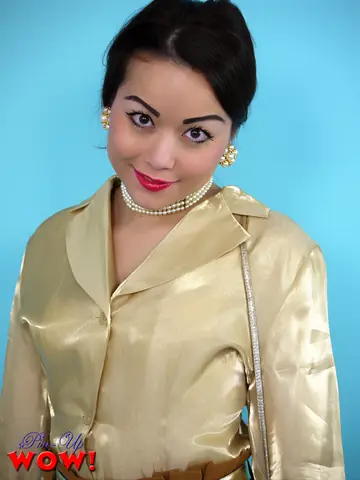 Petra So – Slim Asian MILF Strips Out of Her Silk Blouse