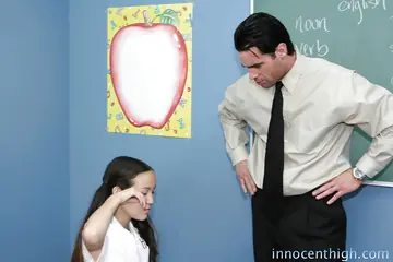 Amai Liu – Asian Brunette in Pigtails Sucks Cock and Takes a Facial in Her Skirt