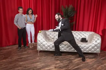 Curvy Latina MILF Gives a Blowjob Before Anal on the Sofa