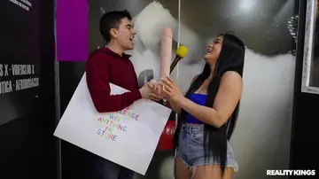 Brunette Latina MILF Takes Anal Doggy Style