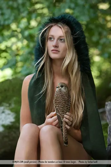 Carisha – European Blonde with Big Tits Poses Nude Outdoors