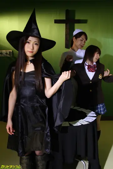 Petite Japanese Woman in Uniform and Socks Has Group Sex