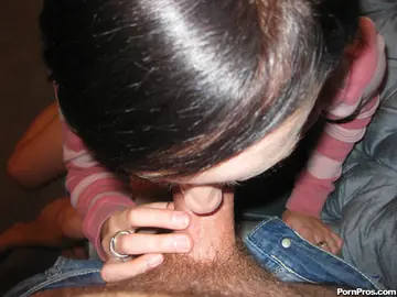 Busty Brunette in Glasses Rides Him After a Blowjob