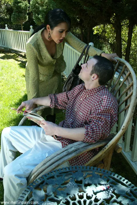 Mika Tan: Busty Asian MILF Dominates Bound Man Outdoors – photo 5 of 16