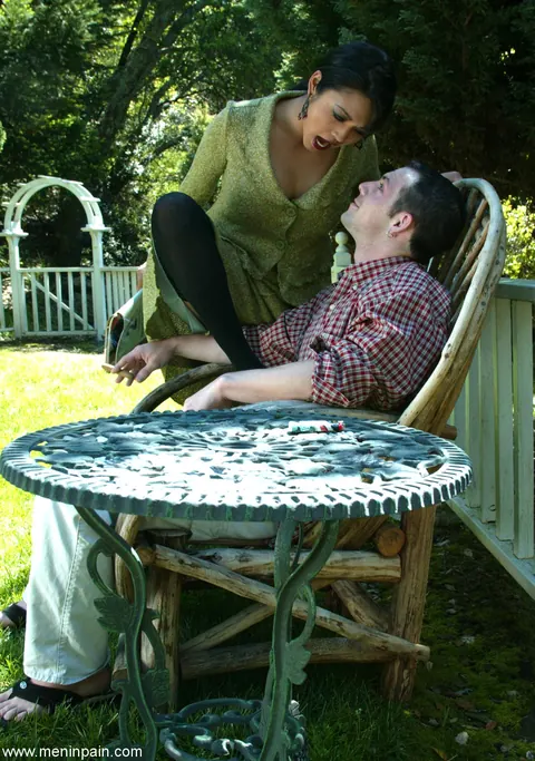 Mika Tan: Busty Asian MILF Dominates Bound Man Outdoors – photo 6 of 16