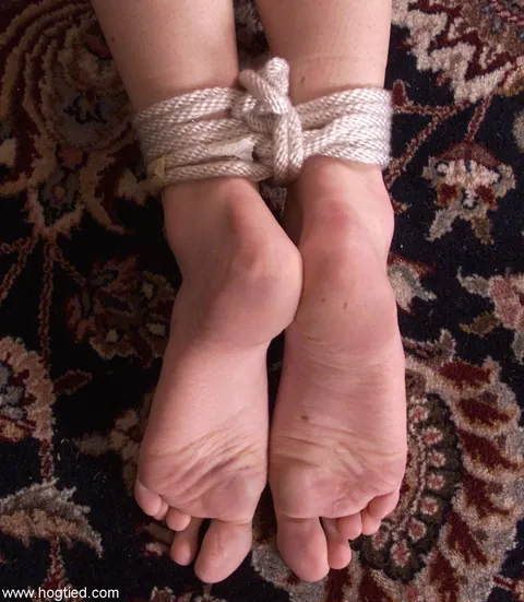 Melissa Ashley: Slim Brunette Tied Up and Spreads for BDSM Session – photo 1 of 20