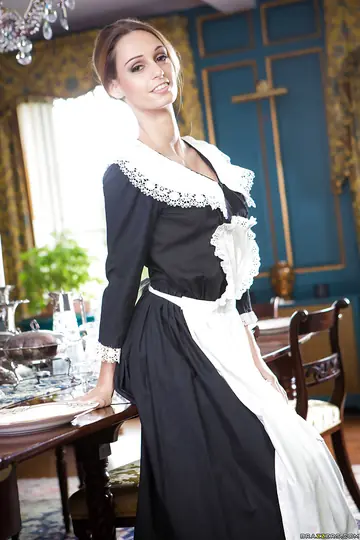 Erica Fontes – European Blonde Maid Strips Out of Her Lingerie