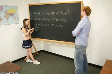 Woman in a Skirt Gives a Handjob Before Sex