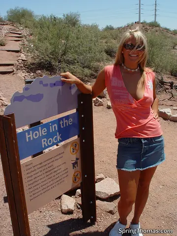 Tall Blonde MILF Flashes Her Tits and Has Sex Outdoors
