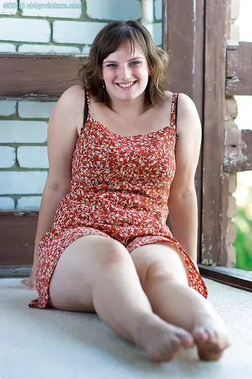 BBW Strips Out of Her Dress Outdoors