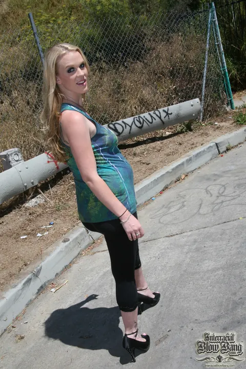 Hooks: Pregnant Blonde with Big Tits Takes BBC in a Group Session – photo 1 of 20