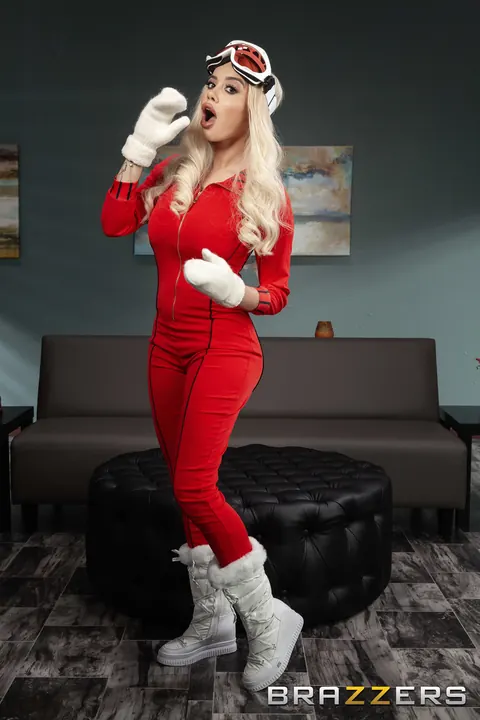 Victoria June: Thick Latina in Red Uniform and Boots Sucks and Rides Two Cocks – photo 1 of 21