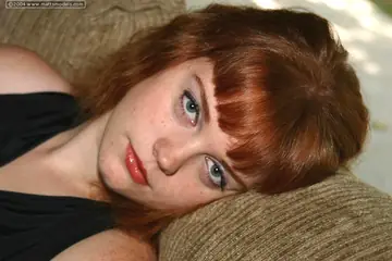 Redhead BBW with Big Tits Strips Out of Her Lingerie for First Nude Set