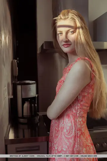 Tall European Woman Pulls Panties Aside in a Skirt