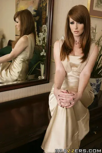 Slim Redhead MILF Strips Out of Her Dress and Spreads Her Ass