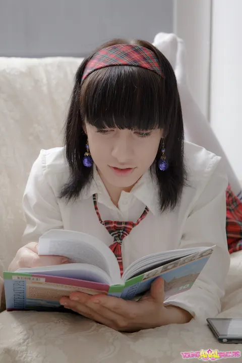 Carol Miller: Slim Busty Brunette Takes Anal in Thigh Highs – photo 1 of 16