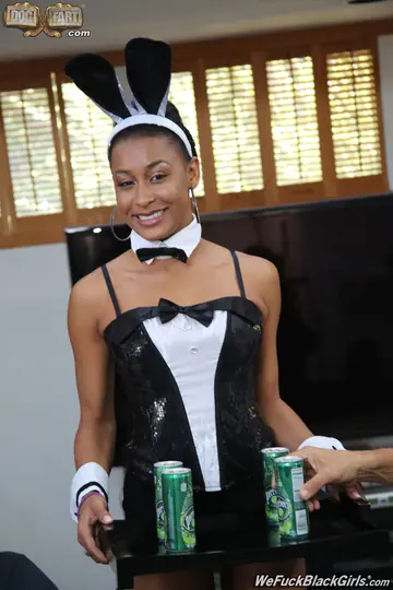 Jazzy Jamison – Ebony Babe Takes Multiple White Cocks in a Gangbang
