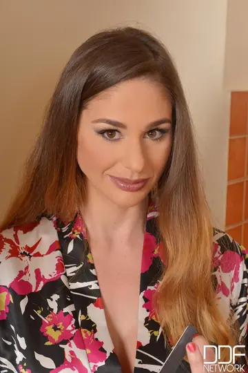 Hungarian Brunette with Big Tits Sucks Black Cock in the Bathroom