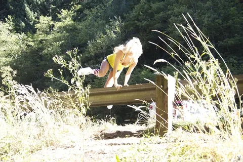 Aiden Ashley: Blonde and Brunette Asian MILFs Strip Bikinis in the Forest – photo 1 of 17
