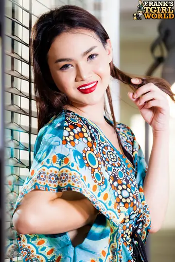 Asian Trans Woman Poses and Undresses