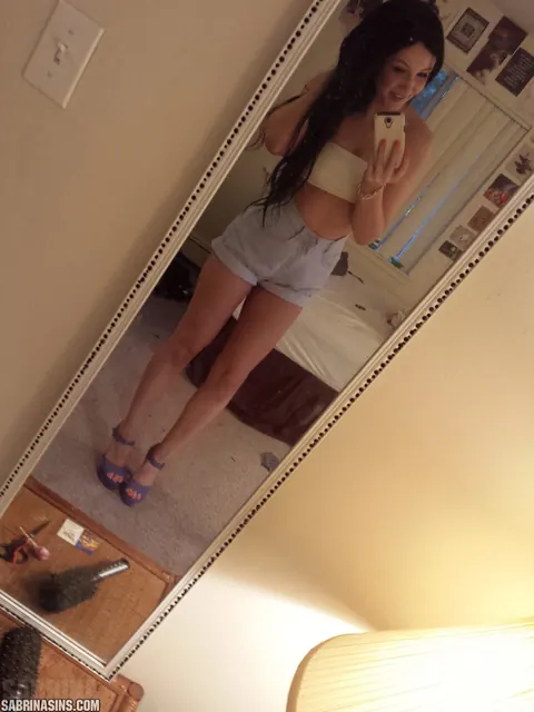 Sabrina Sins: Busty Brunette in Lingerie Poses for Intimate Selfies – photo 9 of 15