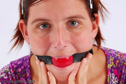 Redhead in Pigtails Handcuffed and Ball-Gagged – photo 5 of 16
