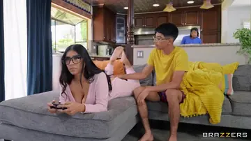 Busty Brunette Rides a Black Cock and Takes a Creampie