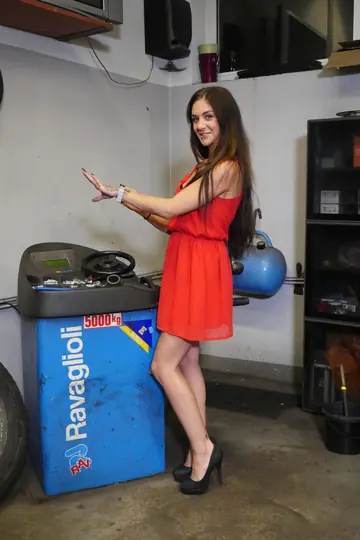 Lullu Gun – Slim German Brunette Flashes Her Panties and Rides Him Cowgirl