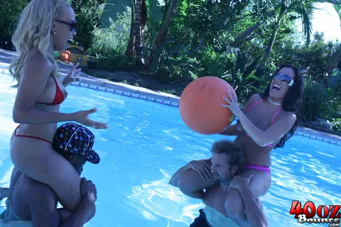 Melrose Foxxx: Thick Ebony Babes in Glasses Take Facials at the Pool – photo 2 of 16