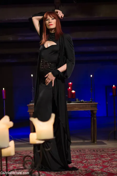 Maitresse Madeline Marlowe: Redhead Mistress in a Skirt Dominates Her Bound Sub with BDSM Play – photo 5 of 20