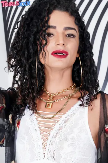 Brazilian Latina Trans Woman Undresses, Turns and Arches Back to Pose