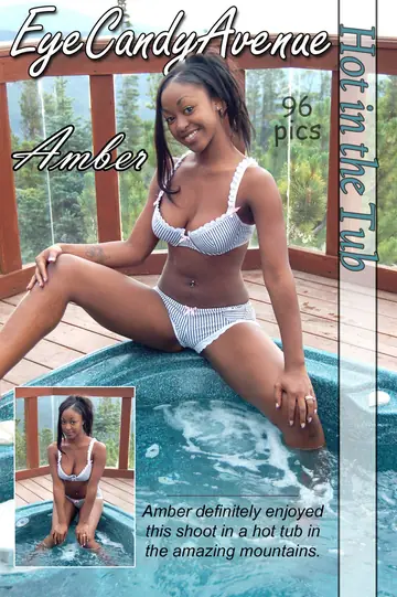 Ebony Woman Strips Out of Her Lingerie in the Hot Tub