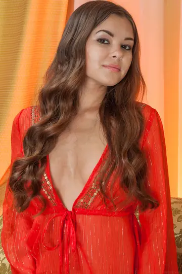Skinny Brunette Pulls Top Down and Spreads Her Pussy
