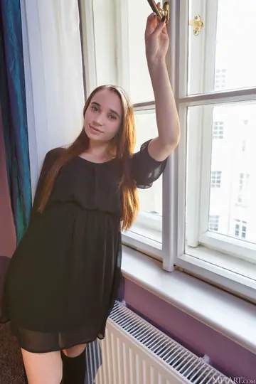 Messiah – Brunette Strips Nude to Show Her Hairy Bush and Pussy