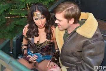 Anissa Kate – Busty Latina in Costume Strips Outdoors for a Blowjob and Sex