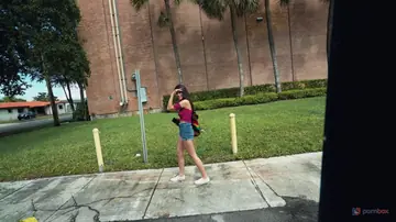 Reyna Delacruz – Slim Latina in Shorts Gives a Blowjob and Spreads in the Car