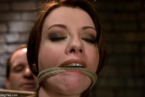 Amber Keen: Redhead with Big Natural Tits Bound and Toyed – photo 3 of 21