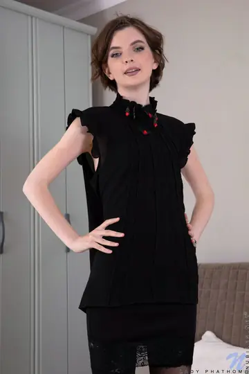 Vivian Grace – Petite European Brunette Undresses and Shows Her Body