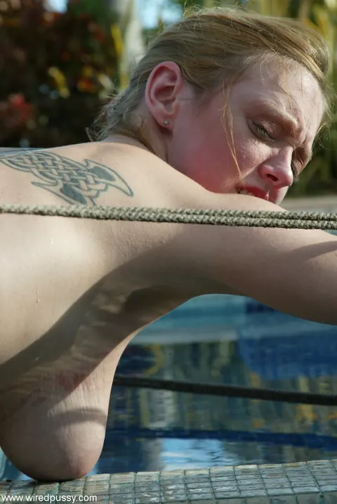 Dee Williams: Busty Blonde MILF Submits to Bondage at the Pool – photo 10 of 20