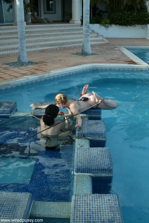 Dee Williams: Busty Blonde MILF Submits to Bondage at the Pool – photo 13 of 20