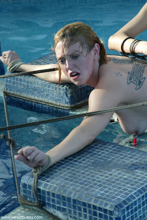 Dee Williams: Busty Blonde MILF Submits to Bondage at the Pool – photo 14 of 20