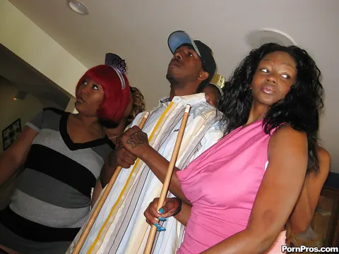 Thick Ebony Brunette Takes Anal and a Facial Outdoors in a Group – photo 1 of 16