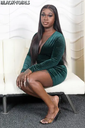 Ebony Trans Woman Undresses and Shows Her Cock